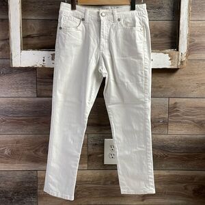 Nine West Vintage America White Vintage Boho Ladies Straight Leg Jeans Sz 6/28